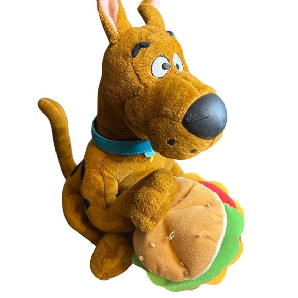 Vtg '99 Scooby Doo Plush Stuffed Animal 12'' Applause w/Cheeseburger - Picture 3 of 10